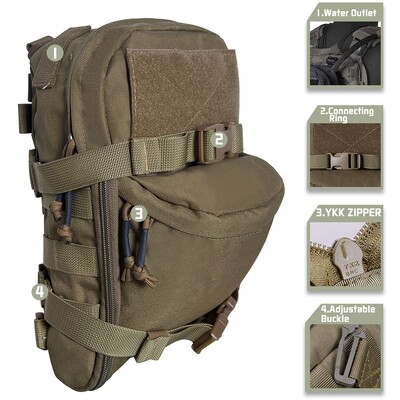 EMERSONGEARS taktička torbica za prsluk Mini hidratacijska torba Hidraciona ruksak Assault Molle Pouch Sportske torbe za vodu