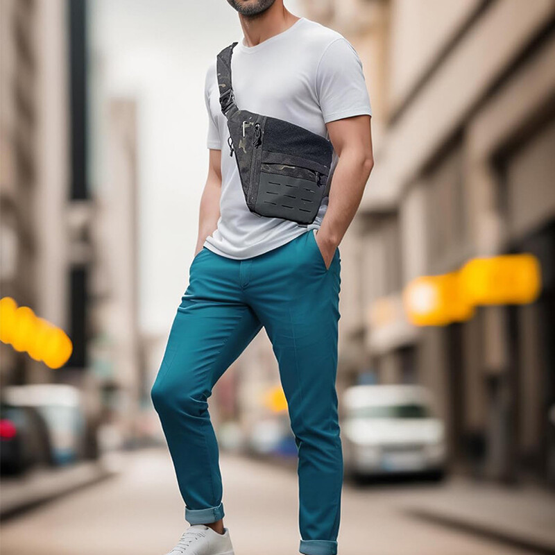 Torba protiv krađe Torba za prsa Torba za ispod pazuha Muškarci Hidden Agent Molle Combat Torba za rame Vanjski Putni novčanik Telefon Ključ Torba protiv krađe