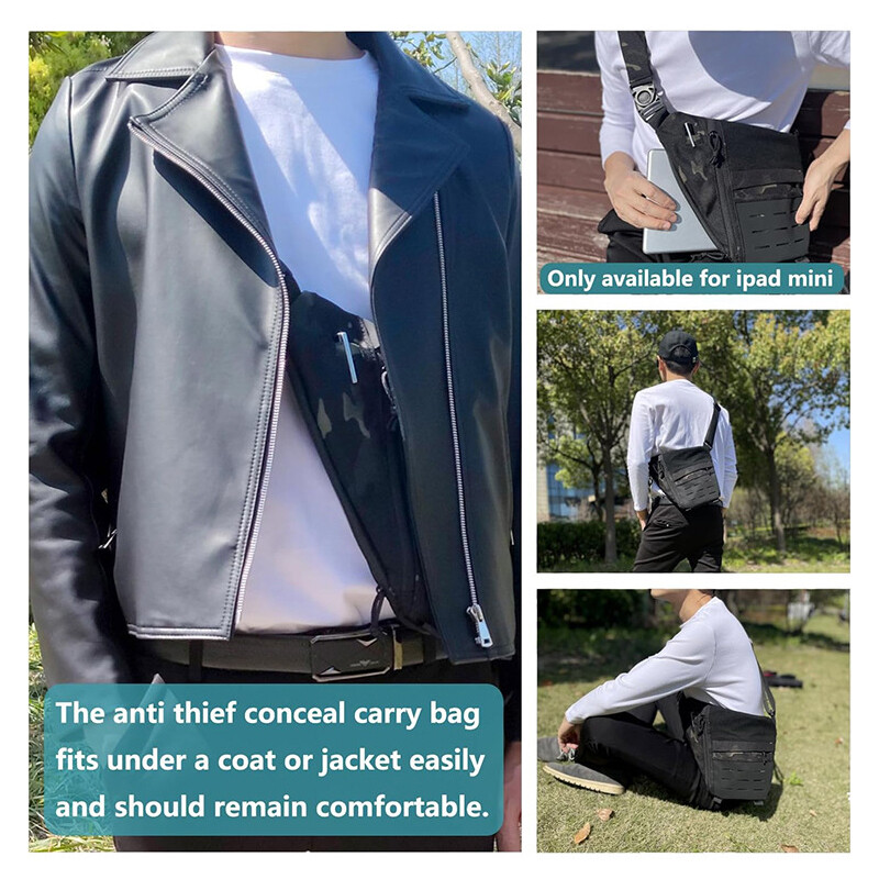 Torba protiv krađe Torba za prsa Torba za ispod pazuha Muškarci Hidden Agent Molle Combat Torba za rame Vanjski Putni novčanik Telefon Ključ Torba protiv krađe