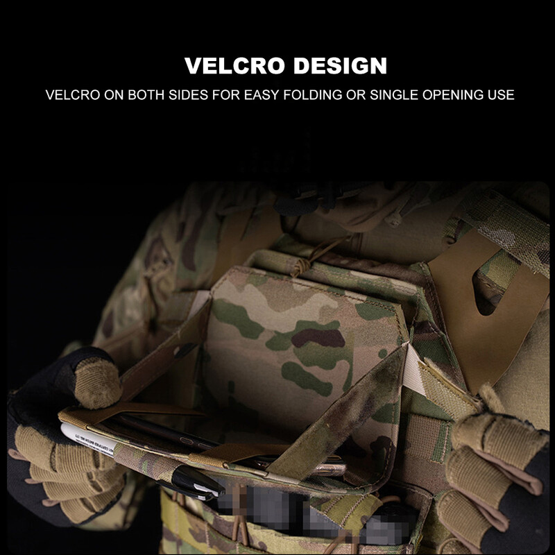 Taktické puzdro na telefón pre administrátorov s MOLLE systémom, vojenská poľovnícka vesta, držiak mapy na prednom paneli, taška, úžitková vonkajšia telefónna navigačná doska