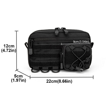 1000D Molle Admin Pouch EDC Organizer Hunting Bag Utility Tools Pouch Waist Bag Outdoor Fanny Pack for Hunting Climbing Cycling