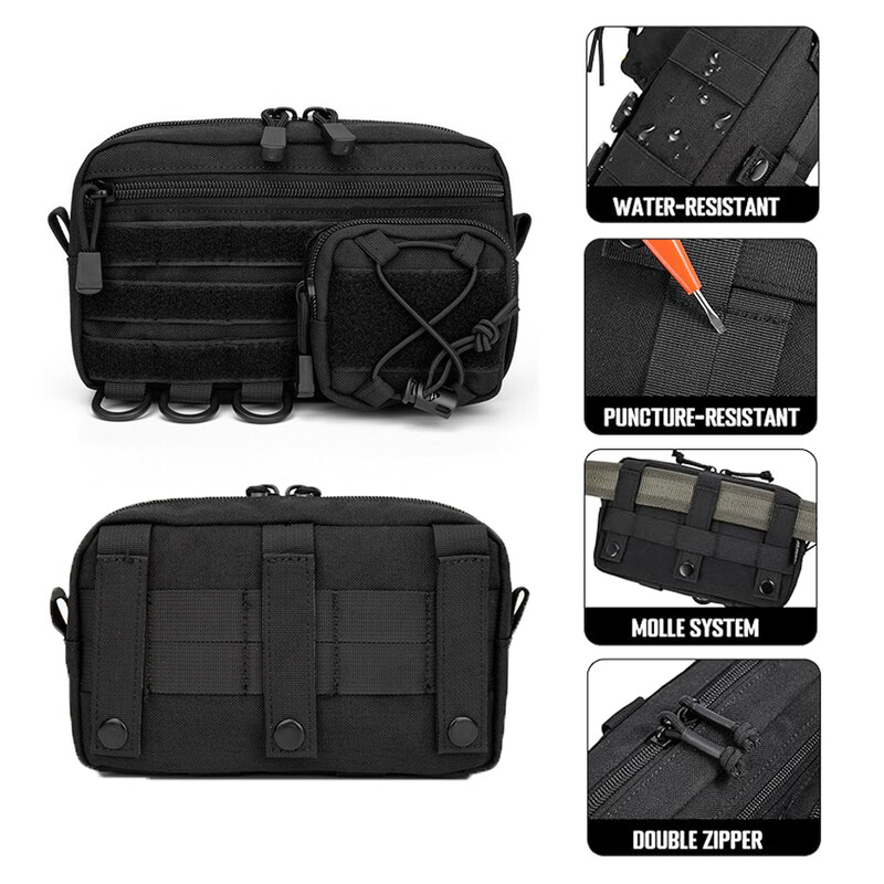 1000D Molle Admin Pouch EDC Organizator Lovačka torba Torbica za pomoćne alate Torbica oko struka Outdoor Fanny Pack za lov Penjanje Biciklizam