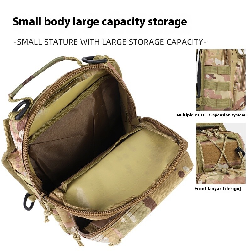 Nova muška višenamjenska taktička torba za prsa velikog kapaciteta, vodootporna muška sportsko planinarenje na otvorenom