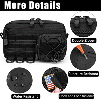 1000D EDC Pouch Molle Organizer Bag Multiple Pockets Utility Pouch Tool Storage case Θήκη τηλεφώνου Θήκη τηλεφώνου για υπαίθριο κυνήγι Fanny Pack