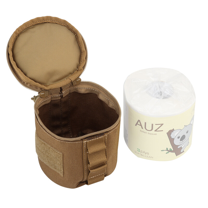Taktička torbica za držač role toaletnih maramica Okrugla torbica YKK patentni zatvarač Donji ubrusi Pribor za lov Oprema Oprema Najlon