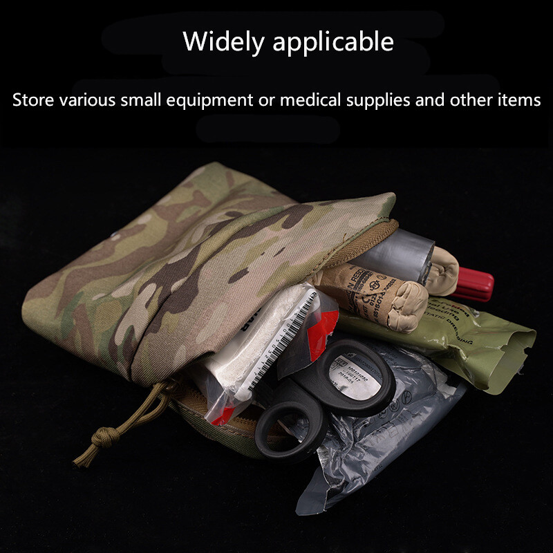 Multifunkčné univerzálne taktické puzdro (6x5 palcov), široko použiteľné, montáž MOLLE, dizajn vnútornej vrstvy s popruhovým pútkom