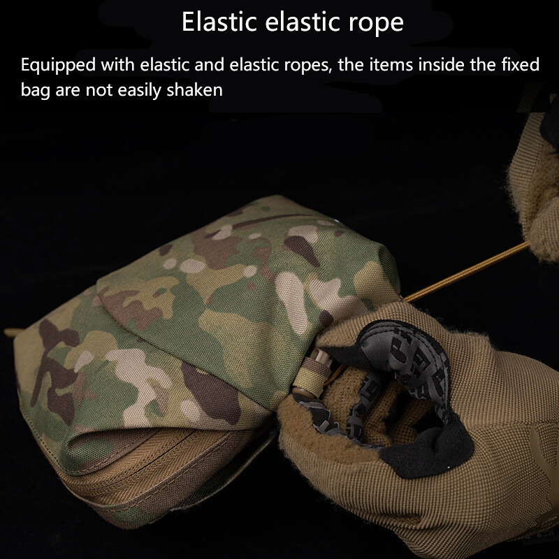 Multifunkčné univerzálne taktické puzdro (6x5 palcov), široko použiteľné, montáž MOLLE, dizajn vnútornej vrstvy s popruhovým pútkom
