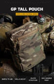 GP Pouch Tall Обща помощна опаковка Laser Cut Molle Очила за нощно виждане Съхранение Заден панел Аксесоари за лов