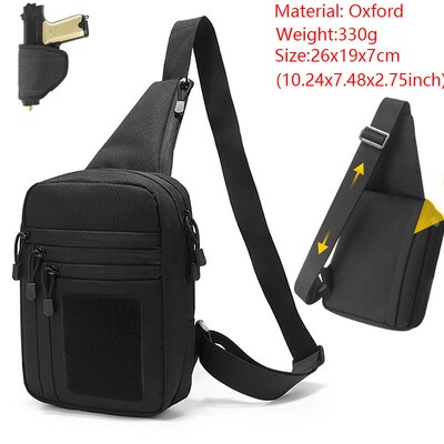 Vanjska torba za oružje Lovačka ležerna torba za rame s futrolom za pištolj Torba za prsni koš za skriveno nošenje pištolja ECD torbica za pohranu oružja