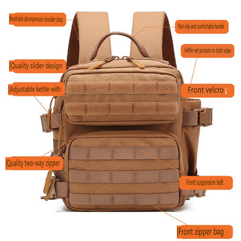 Αθλητικό σακίδιο πλάτης 9L MOLLE Τσάντα 3 ημερών Bug Out Mini Outdoor Pack για γυναίκες Ανδρικό σακίδιο πεζοπορίας κάμπινγκ EDC