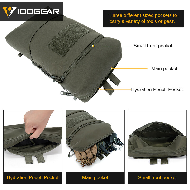 IDOGEAR Tactical Hydration Pack 2L Water Bag Outdoor Sport Hydration Pouch Hunting 35121
