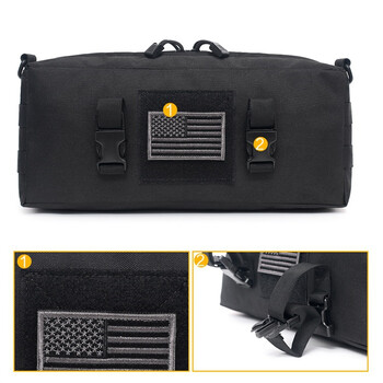 Tactical Molle EDC Nylon Medical Pouch Αδιάβροχο πακέτο μέσης κυνηγιού Ταξιδιωτικές τσάντες ώμου Camping