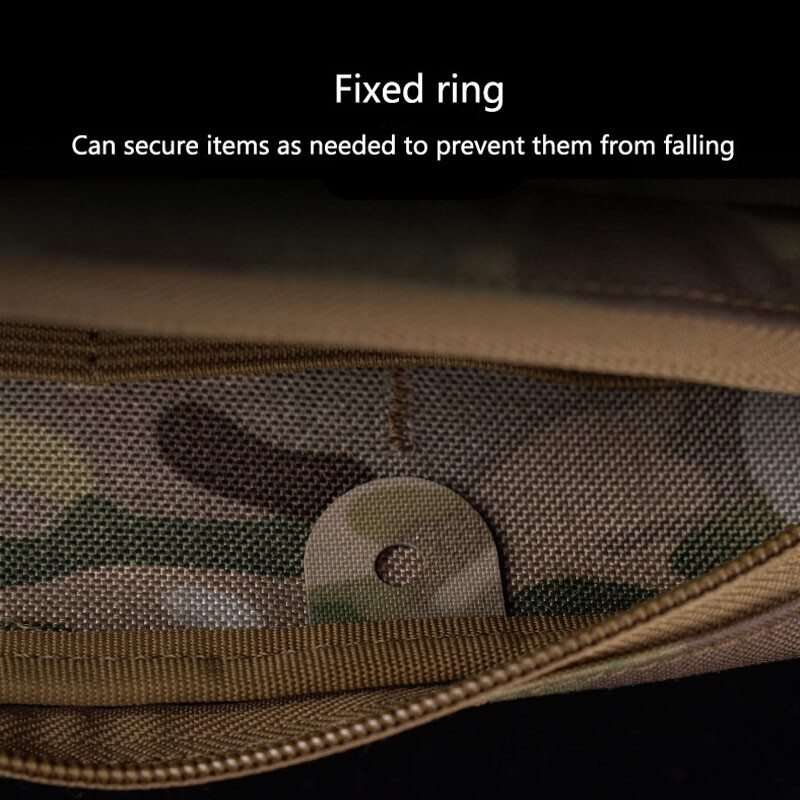 Lagana vodoravna GP torbica, taktička ekspanziona Molle torba za pohranu, dvosmjerni patentni zatvarač, ugrađeni fiksni prsten, torba za razne alate