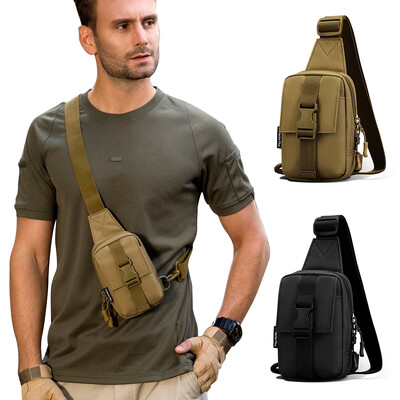 Taktiskā krūšu soma pārgājienu komplekts EDC sporta soma plecu soma Crossbody Pack Assault somiņa pārgājieniem riteņbraukšanai Campinga