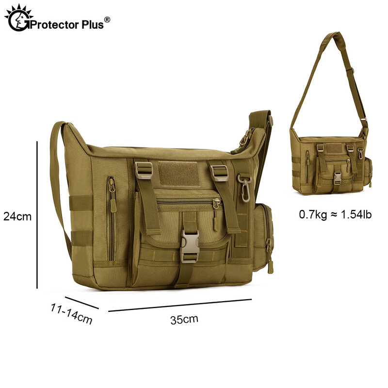 Protector Plus Tactical Sling Torba za nošenje preko ramena Vodootporna civilna torba za preko ramena Muška torba za putovanja na otvorenom za 14" prijenosno računalo