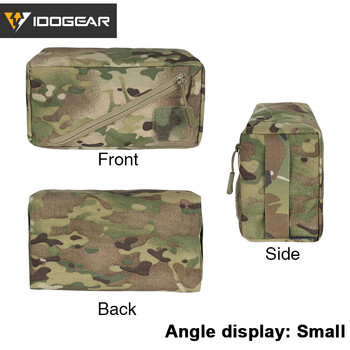 IDOGEAR Tactical Accessories Pouch 3PCS Zipper EDC Pouch Tool Camping Storage Bag High-capacity Camo MC 35101