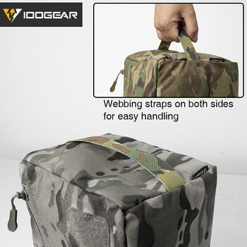 IDOGEAR Tactical Accessories Pouch 3PCS Zipper EDC Pouch Tool Camping Storage Bag High-capacity Camo MC 35101