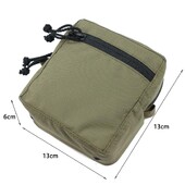 Vanjska taktička mala GP torbica, četvrtasta torba za razne stvari, prsluk MOLLE, praktična torba s patentnim zatvaračem, 500D P133