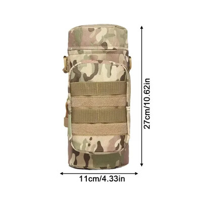 Тактическа чанта Molle Bottle Holder Bag Hydration Carrier Kettle Pouch с каишка Побира се до 32 унции. За пешеходен риболов