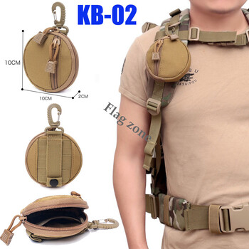 1000D Tactical EDC Pouch Molle Wallet Bag Портативен ключ Портмоне за монети Waist Fanny Pack Чанта за слушалки Мини ключодържател Пауч Hunting