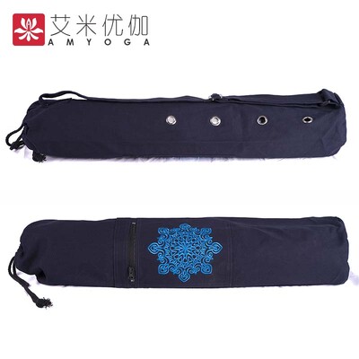 Izdržljiva platnena pamučna torba za prostirku za jogu lako se puni