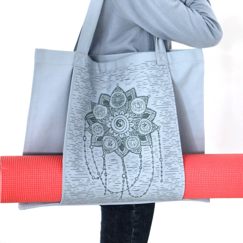 Izdržljiva platnena pamučna torba za prostirku za jogu