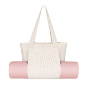 Taška na podložku na jogu, veľkokapacitná, umývateľná, skladacia, ľahká, puzdro na podložku na pilates, odolná plátenná taška na prenášanie do fitness a tanečnej posilňovne