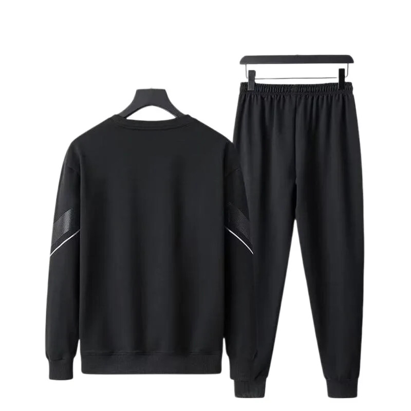 Jesen Zima Muško ležerno sportsko odijelo Trendy široka jakna Studentska ležerna odjeća Hlače Topao udoban muški komplet