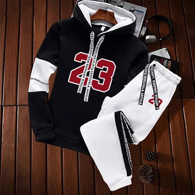 Trenirke za muškarce Ležerni muški set Hoodie Sportske hlače i sportska odjeća Sportska dnevna udobna modna trenirka Vruće rasprodaje 2024.