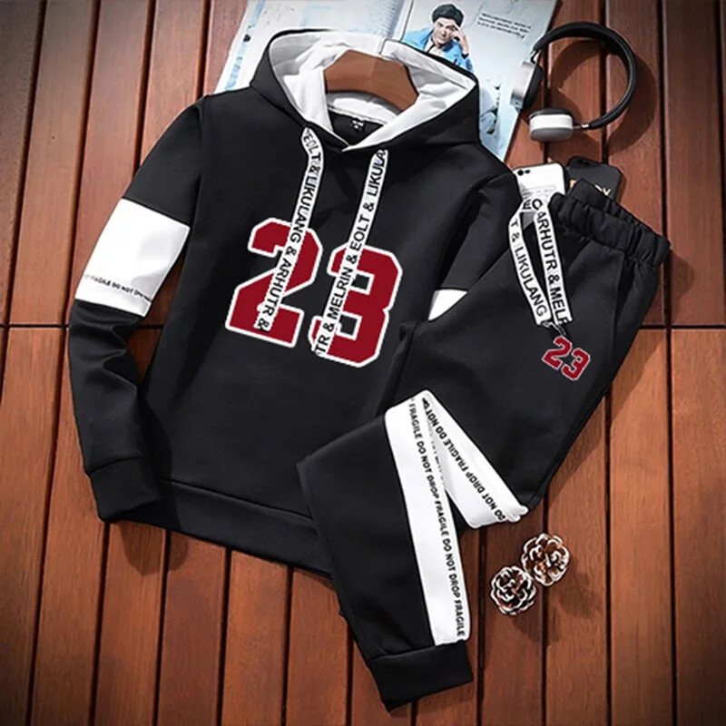 Trenirke za muškarce Ležerni muški set Hoodie Sportske hlače i sportska odjeća Sportska dnevna udobna modna trenirka Vruće rasprodaje 2024.