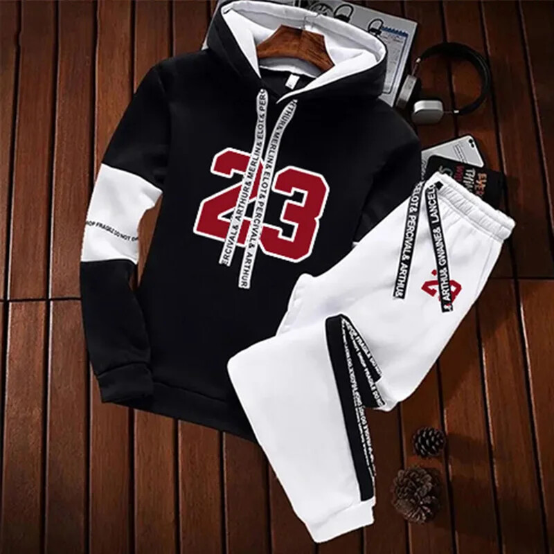 Trenirke za muškarce Ležerni muški set Hoodie Sportske hlače i sportska odjeća Sportska dnevna udobna modna trenirka Vruće rasprodaje 2024.