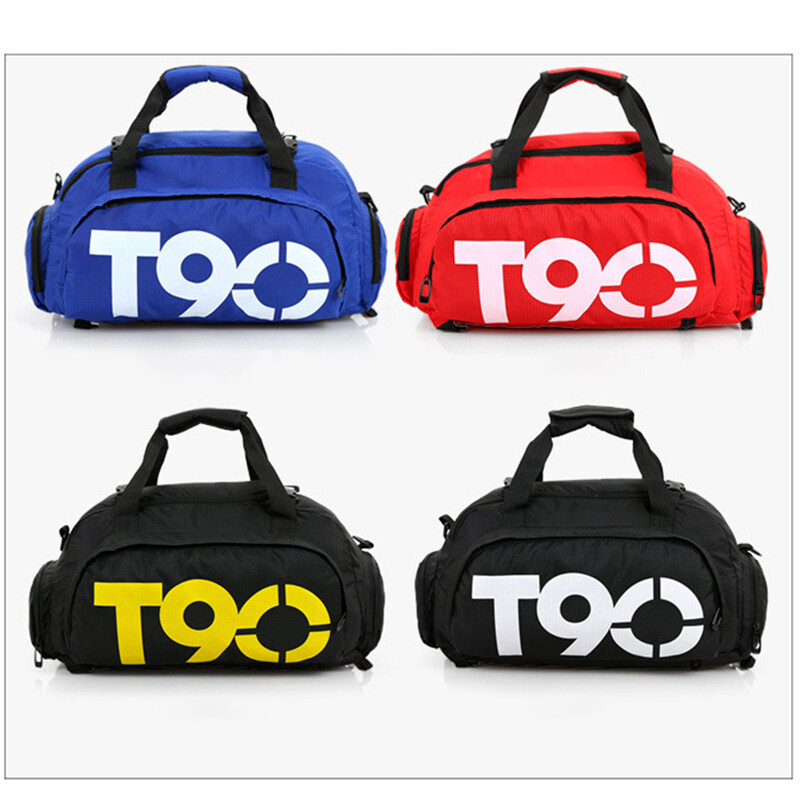 T90 раница за фитнес Дамска чанта за фитнес пътуване Бостън Дамска чанта за багаж Спортни обувки през рамо Duffle Уикенд Голяма мъжка чанта с кръст
