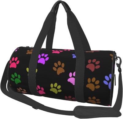 Спортна чанта за фитнес за мъже, жени, череп, котка, луна, готически дизайн, чанта за пътуване, чанта за тренировки, здрава раница, кръгла чанта за йога