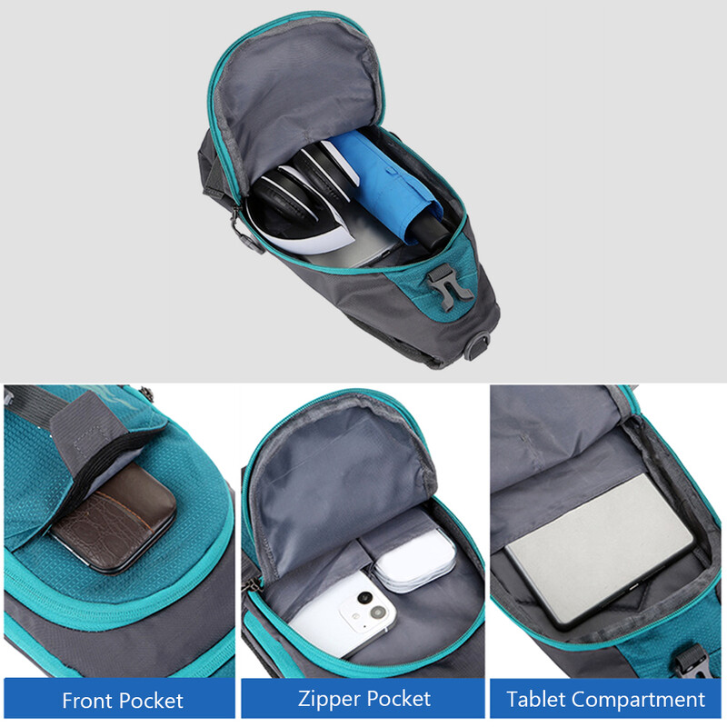 Muški ruksak na prsima Torba za preko ramena Vodootporna lagana torba za prsa Torba za rame Putovanja Sport Trčanje Biciklizam Teretana Dnevni ruksak