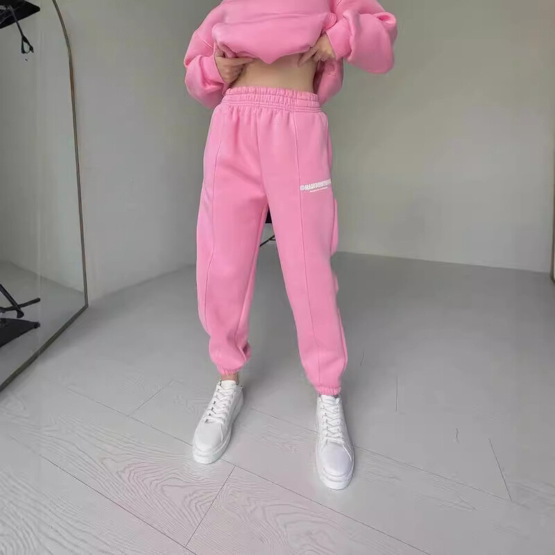 Didelio dydžio laisvalaikio raštu marginto gobtuvo komplektas, moteriškas megztinis, ilgos kelnės, sportinis dviejų dalių kostiumas, madingi gatvės sportinio kostiumo komplektai, moteris