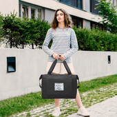 Sportska torba za fitness velikog kapaciteta, prijenosna, vodootporna, sklopiva dvoslojna torba za putnu sportsku torbicu za suho i mokro odvajanje