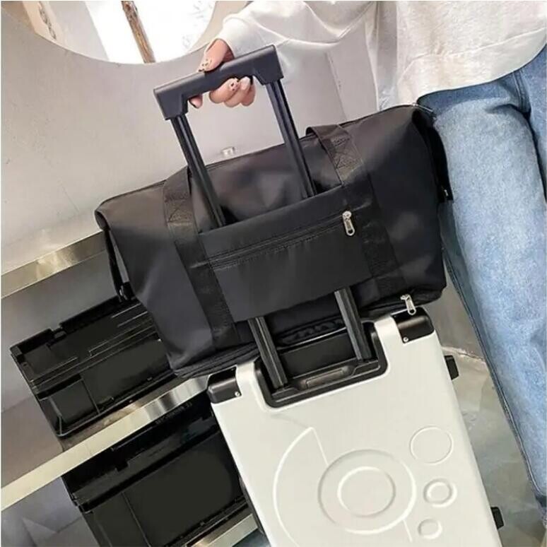 Sportska torba za fitness velikog kapaciteta, prijenosna, vodootporna, sklopiva dvoslojna torba za putnu sportsku torbicu za suho i mokro odvajanje