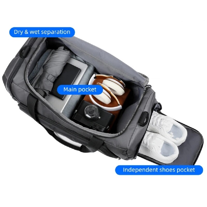 Torba za teretanu velikog kapaciteta Putna torba Suha mokra torbica za odvajanje Muški fitness Sport Torbe na rame Messenger Torbe Cipele Džep za pohranu