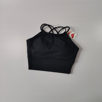 Фиксирана презрамка за рамо от една част без стоманен пръстен Спортно бельо Дамско удароустойчиво набрано бързосъхнещо фитнес йога жилетка