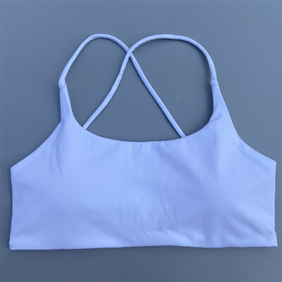 Ženski sportski grudnjak Seksi naramenice s križnim naramenicama Fitnes grudnjak s jakim utjecajem na teretanu Joga Vježbanje Crop Top prsluk Push Up donje rublje za trčanje