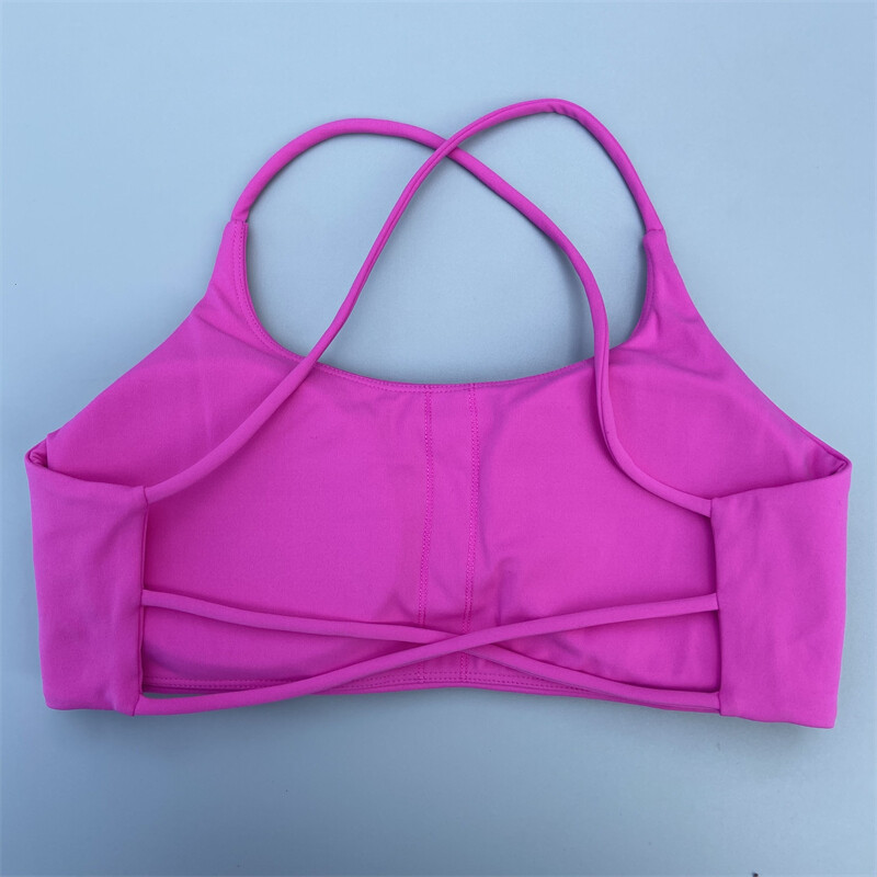 Ženski sportski grudnjak Seksi naramenice s križnim naramenicama Fitnes grudnjak s jakim utjecajem na teretanu Joga Vježbanje Crop Top prsluk Push Up donje rublje za trčanje