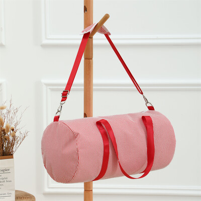 Pruhovaná cestovná taška pre deti, chlapcov a dievčatá, Seersucker, cestovná taška na noc, taška na tanec, víkendová taška pre batoľatá.