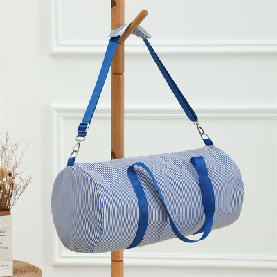 Pruhovaná cestovná taška pre deti, chlapcov a dievčatá, Seersucker, cestovná taška na noc, taška na tanec, víkendová taška pre batoľatá.