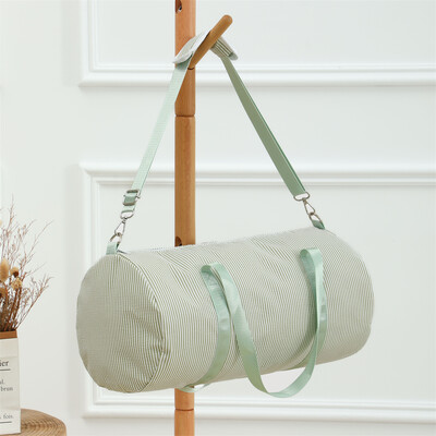 Pruhovaná cestovná taška pre deti, chlapcov a dievčatá, Seersucker, cestovná taška na noc, taška na tanec, víkendová taška pre batoľatá.