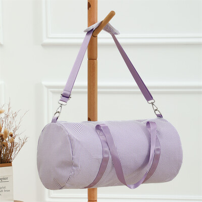 Pruhovaná cestovná taška pre deti, chlapcov a dievčatá, Seersucker, cestovná taška na noc, taška na tanec, víkendová taška pre batoľatá.