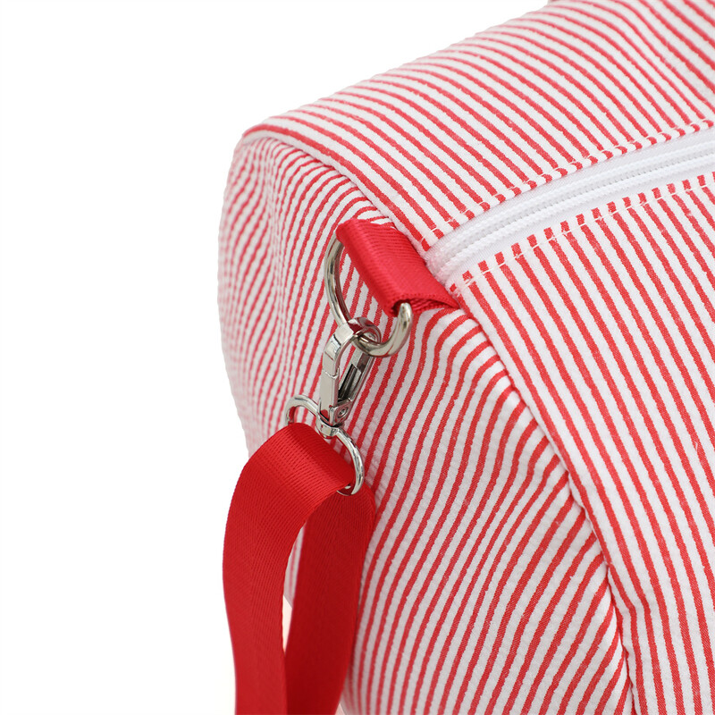 Pruhovaná cestovná taška pre deti, chlapcov a dievčatá, Seersucker, cestovná taška na noc, taška na tanec, víkendová taška pre batoľatá.