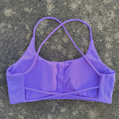 Jednobojni uski sveobuhvatni trening Ženski grudnjak za fitness Cross Back Joga donje rublje Gym Sport Top Hollow Back Push Up Jastučić za prsa