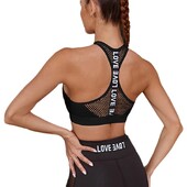 Ženski sportski grudnjak Fitness Letters Yoga grudnjak s košaricama za trčanje Yoga Gym Fitness Crop Top Ženski Push Up Bralette sportski grudnjaci