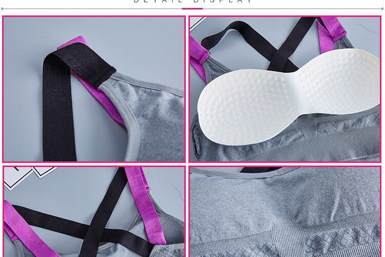 Sportski grudnjak za žene Gym Bešavni sportski grudnjak visokog utjecaja Yoga Fitness Top Žensko donje rublje Push-up grudnjak Sportska odjeća bralette