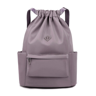 Преносима дамска раница с шнурове Лека дневна раница за момичета Водоустойчива найлонова пазарска чанта Спортна чанта за туризъм Плуване